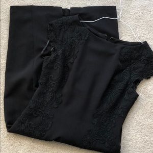 Black lace detailed dress